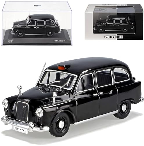 Whitebox Austin FX4 London Taxi Cab Ab 1989 limitiert 1 von 1000 Stück 1/43 Modell Auto mit individiuellem Wunschkennzeichen