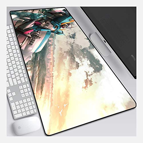 IGIRC Mauspad Gundam 900X400mm Mauspad, Perfekte Präzision und Geschwindigkeit Gaming-Mauspad mit 3 mm starker Unterseite, für Notebooks, PC, J