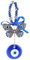 Türkische Auge, Nazar boncuk Blue Evil Eye Perlen Schmetterling Ornament Amulett zarten blauen Glas Anhänger Home Lucky Schutz Wandbehang Dekor