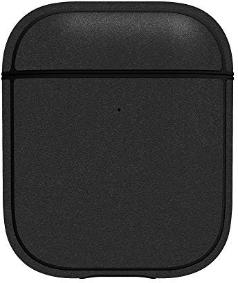 Incase Metall-Design Case Schutzhülle kompatibel mit Apple AirPods 1 & 2 - schwarz [LED sichtbar I Unterstützt wireless kabelloses Laden I Markrolon-Polycarbonat-Außenseite]