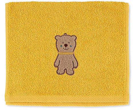 Sterntaler Kinderhandtuch Bär Ben, Alter: ab 0 Monaten, 50 x 30 cm, Gelb