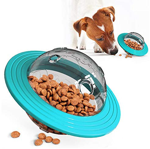 Pet Flying Saucer Dog Cat Slow Eating Treat Ball Pet food spiller Dog Interactive Toys Dog Ball Toys