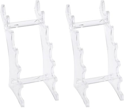 Cabilock 2pcs Acrylic Pen Holder Removable Pencil Marker Display Stand Clear Desk Makeup Brush Pen Rack Organizer for Make Up Brush Hair Brush School Office Home Store