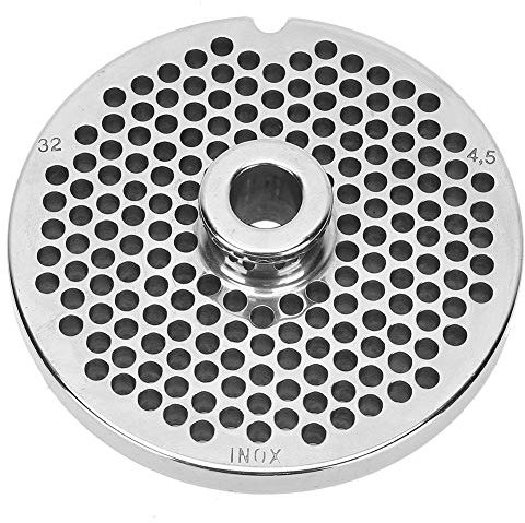 Blantye Household Stainless Steel Meat Grinder Crusher Mincer Plate Disc Knife Replacement Kitchen Accessory(32# Hole Plate 4.5mm)