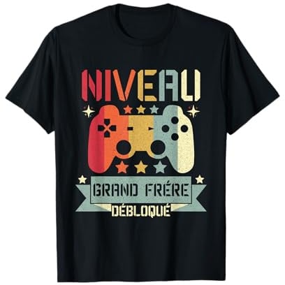 Niveau Grand Frère Débloquer Gamer Annonce Grossesse T-Shirt