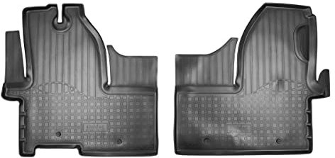 Recambo 3D Gummi Fußmatten kompatibel für IVECO Daily VI | BJ 2014-2019 | Auto Gummimatten | Passgenau | mit Rand | schwarz