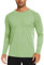 TACVASEN Herren UPF 50+ UV Sonnenschutz Langarmshirt Outdoor Langarm T-Shirt Rashguard, Hellgrün, XL