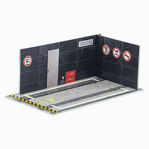 Harilla Automodell Parkplatz 1/24 Simulation einfach zusammenbauen Parkplatz Display für Fans Spielzeugauto Modellauto Automodell, K