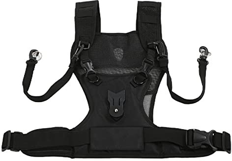 Double Sangle D'appareil Photo, Système de Gilet de Harnais de Poitrine Multi-caméra avec étui Latéral et Sangles Sécurisées, pour Appareils Photo Reflex Numériques, Voyage de Mariage D'escalade