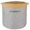 Cuperay Round Dog Toy Basket Storage with Personalised Name, Foldable Dog Storage Box with Woven Rope Handles, Puppy Toy Bin for Organizing Food, Clothes and Dog Accessories(Yellow Gray)