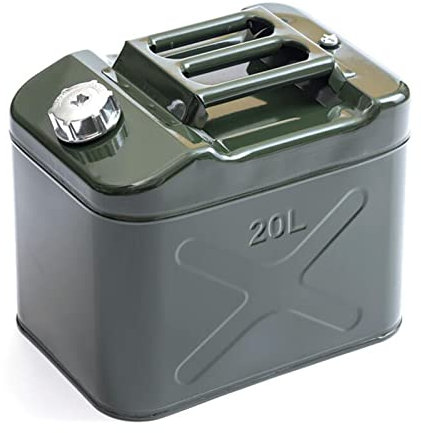 Bidon Essence des Jerrycans Bidon D'essence De 20 litres, Bidon D'essence en Métal De 20 L, Bidon D'essence De 20 L, Bidon De Réserve De 20 L, Convient À L'essence, Au Diesel Et Au Bioéthanol (Size :