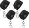 4 Pcs Garage Door Remote for Linear Multicode 300mhz 10 Dip Switch 3089 3060 3070 Gate Opener Remote Multicode Gate Opener with Keychain (Black)