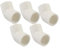 TA-VIGOR 5 raccordi per tubi in PVC con angolo di 45 gradi, diametro 20 mm, connettori a gomito a 2 vie, connettori rapidi per tubi dell'acqua bianchi, adattatori angolari per mensole fai da te da