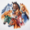 Cukol Pferd Kreuzstich Set Vorgedruckt, Tiere Stickvorlagen Stickbilder Vorgedruckt Kreuzstich Stickpackungen Stickpackung Cross Stitch Embroidery Kit Stickset Sticken Set Erwachsene Anfänger 46x46 cm