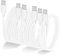 3 Stück USB-C auf USB-C Kabel, 60 W, Weiß, 1 M/2 M/3 m, Schnellladekabel für Apple MacBook Pro, iPad Pro, iPhone 15/15 Pro, Samsung, Google Pixel, Fire Tablets, Kindle Paperwhite
