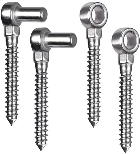 Insaga Cerniere per cancelli in acciaio inossidabile 304 resistenti, confezione da 2 cerniere per cancelli resistenti, cerniere M12 con gancio e occhiello, gancio per cancello a filo parziale,