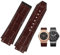EPANO Uhrenarmband aus echtem Rindsleder, Braun, Schwarz, 26 x 19 mm, für Hublot-Armband, Big Bang, Edelstahl-Schnalle, 26-19mm, Achat