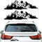 douyif Auto Aufkleber Berg 14x3.9cm Aufkleber Baum Wald Berge Sonnenaufgang Wald Berg Sticker Berg Für Karosserie Aufkleber für Lkw Autofenster Autoseit Kofferraum Laptop Wand 2Pcs (schwarz)