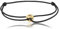 Made by Nami Bracciale in corda regolabile per uomo e donna - Bracciale in corda fatto a mano - Bracciale in corda nylon con anello in acciaio inossidabile - Bracciale in corda unisex (Nero Oro)