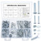 161 Piezas M5 M6 M8 Tornillos y Tuercas y Arandelas Kit, Tornillos de Hexagonales, Pernos Tornillo Hexagonal con Tuercas con Arandelas Set, Tornillos de Máquina Roscados para Automóviles Mecánica