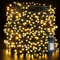 Luces Árbol de Navidad Exterior, PhilzOps 100M 1000 LED Guirnaldas Luminosas con Enchufe 8 Modos IP44 Impermeable Blanco Cálido Cadena de Luces Interior Luz Jardín para Boda Fiesta Balcón, Cable Verde
