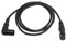 Tbest XLR-Kabel, Rechtwinkliges M-zu-Fem-XLR-Kabel, 3-polig, 1,5 m