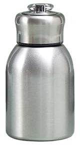 Termo Cafe Pequeño Doble Capa 300ml, Acero Inoxidable 304, 220g, Con Asa De Transporte, Tamaño Compacto, Se Puede Meter En El Bolsillo (Plata)