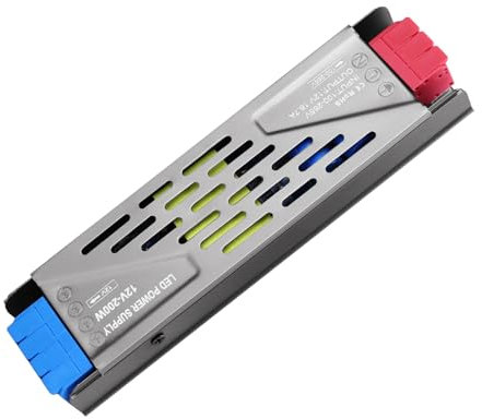 KSIBNW LED Trafo 12V 200W LED Transformator, 230V auf 12V Netzteil Adapte Treiber Schaltnetzteil kein LED-Flimmern kein Transformator-Rauschen LED Driver für Led Lampen, AC 230V to DC 12V 16,7A 200W