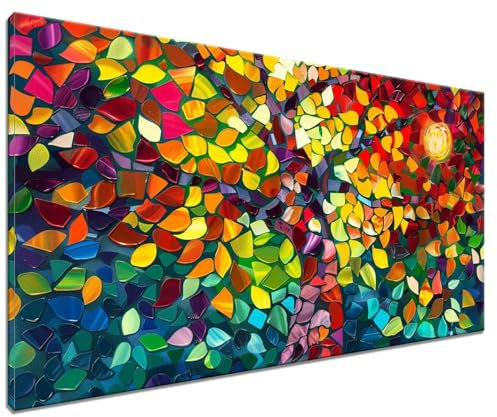 Arbre Peinture par Numero Adulte Enfant, Kits de Peinture Numero Adulte Abstrait, Kit de Peinture à l'huile pour Débutants, Peintures Acryliques pour la Décoration de Maison (Sans Cadre) 30x40cm L-6