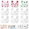Landifor 20 Stück Katzenmasken Bastelset Kinder Katzen Papiermasken zum Bemalen DIY Katzen Masken zum Basteln Weiße Halbmasken Kreativset Geschenk für Junge Mädchen Halloween Karneval Maskerade