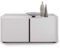 Mobili Fiver, Lowboard Romina (93,6 x 36 x 44 cm), 2 Türen, Eschenholzweiß, 93,6 cm x 36 cm x 44 cm, Melamin/Eisen, modernes Sideboard, hergestellt in Italien