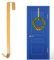 SHATCHI 1Pc Christmas Wreath Door Hanger – 38cm Metal Front Door Wreath Holder Over Door Hook for Christmas Home Office Wall Wedding Hanging Decorations Wreaths