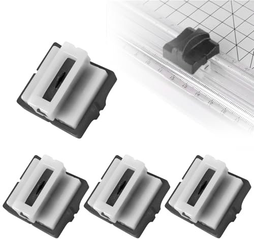 4 pc Taglierina Lame Sicura con Protezione, Taglierina Lame Sicura, Lame di Ricambio per Taglierina di Carta, Lame di Ricambio per Macchine Tagliacarte, Per Taglierina di Carta A4, Nero