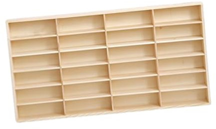 Perfeclan Wooden Storage Divider Box, Wall Mounted Toy Car Storage Car Display Shelf, Tabletop Box for Action Figures, Doll Model, Car, 24 Grid