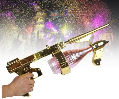 Champagnerpistole,Bierpistole Shooter,Pistole Shooter Flasche Bier Spritzpistole, für Party Geburtstag/Halloween/Hochzeit/Weihnachten, Weinflaschenpistole,Pink