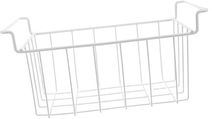 Mobestech Cestini per Lorganizzazione del Congelatore A Pozzetto con Contenitore in Filo Metallico Sospeso Ripiano per Congelatore Ad Accesso Rapido