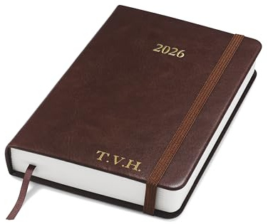 Wykeham's Executive 2026 Daily Journal Planner – UK Public Holidays & Format – Personalisation Available (Personalised Conker, A6)
