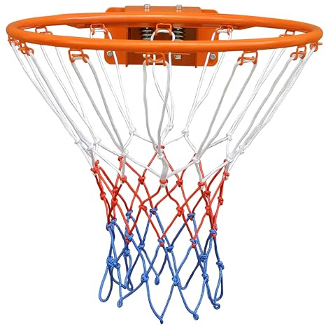 Wand-Basketballkorb Ø45cm, orange, Outdoor, Innen/Außen | Robuster Rahmen, wetterfest, leicht montierbar, ideal für Kinder & Hobbyspieler