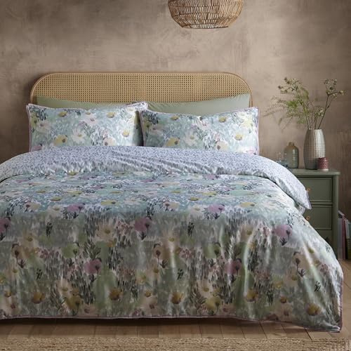 Appletree Bettwäsche für Super-Kingsize-Betten, 100% Baumwolle, Abstraktes Blumenmuster, Weiche Wendebettwäsche, Atmungsaktiv, Pflegeleicht und Komfortabel