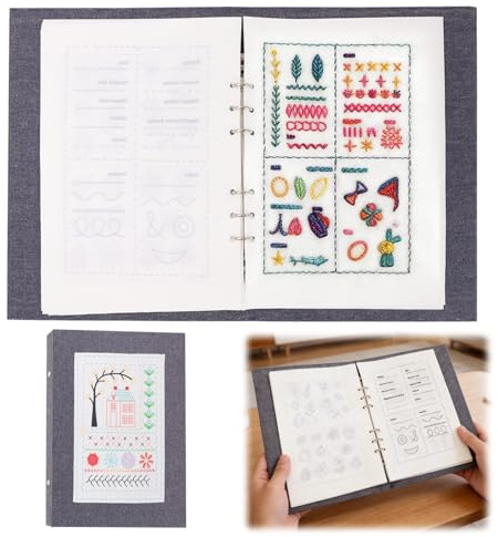 Kit de Broderie pour Adultes, Livre de Broderie à Faire Soi-même avec 86/128 Conseils de Couture pour Débutants, Cadeaux de embroidery Uniques Faits Main, kit broderie, livre broderie