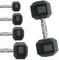 Body Revolution Hex Dumbbell 1 kg PAIR - Rubber Coated Hexagonal Cast Iron Weights with Ergonomic Knurled Handle - Strength Training Equipment for Men and Women