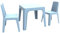 RESOL Set Julieta: Table et 2 chaises pour Enfants. Meubles pour Enfants pour extérieur ou intérieur. pour Jardin, Patio, Balcon ou terrasse - 1 Table + 2 chaises Bleu