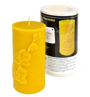 LYSON Kerzengießform Silikonform Walze Orchideenzylinder Höhe 13 cm Silikon Kerzenform für Sojawachs, Bienenwachs, Gips, Seifer, Aromatherapie Kerzenherstellung Bienenwachskerzen Geschenkidee