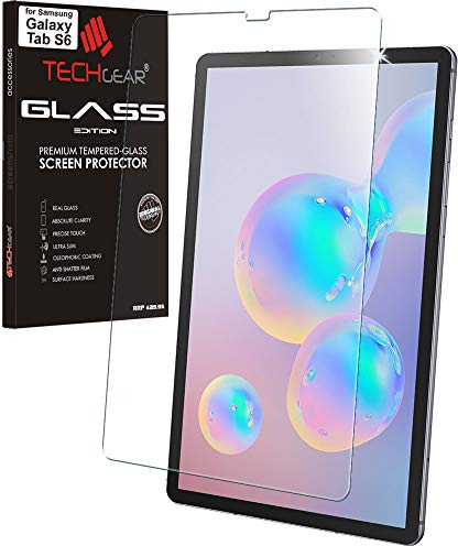 TECHGEAR Galaxy Tab S6 10.5 GLASS Edition (SM-T860 / SM-T865), Tempered Glass Screen Protector [9H Toughness] [HD Clarity] [Scratch-Resistant] [No-Bubble] Designed For Samsung Galaxy Tab S6 10.5