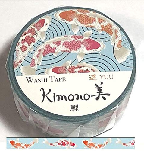 Kamiiso GR-2011 Masking Tape, Carp, 0.6 inches (15 mm) x 2.6 ft (7 m)