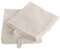 MACOSA SA01958 - Set di 2 strofinacci 100% cotone effetto lino bianco 70 x 50 cm design asciugamani da cucina lavabile asciugabile in asciugatrice.