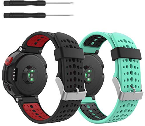 kitway Compatible con Correa Forerunner 235, Banda de Reloj de Reemplazo Silicona Suave Sports Pulsera para Forerunner 235/735XT/220/230/620/630