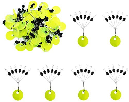 Drchoer Bobber Stoppers for Fishing Line: 150pcs Sinker Float Stops for Bass Fishing - Texas Rig Weight Stoppers Size Medium