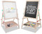 Ejoyous Tableau 2 en 1 en bois pour enfants - Réglable en hauteur - Chevalet magnétique en bois - Tableau de jeu pour enfants à partir de 3 à 12 ans - 65 x 35 x 31 cm