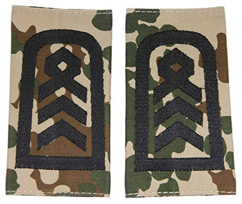 baum-m gmbh Rangschlaufen für Schulterklappen Heer für die Deutsche Bundeswehr tropentarn mit schwarzem Stick Oberstabsfeldwebel